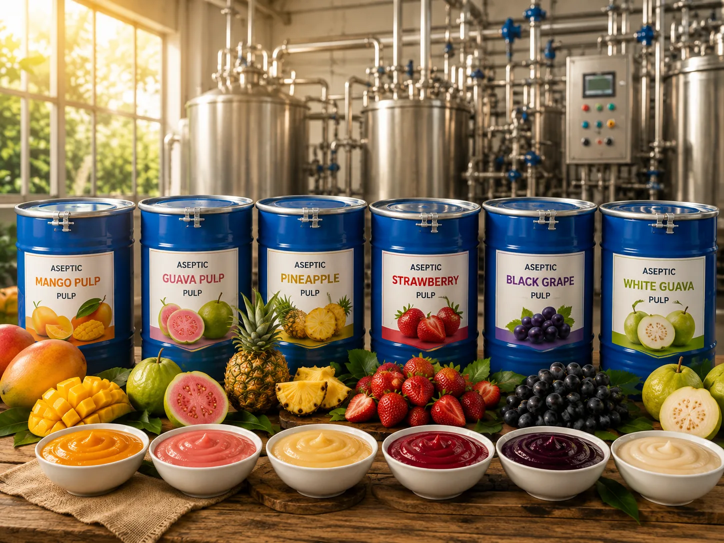 Aseptic Fruit Pulp & Concentrates Ingredients by Zain Natural Agro