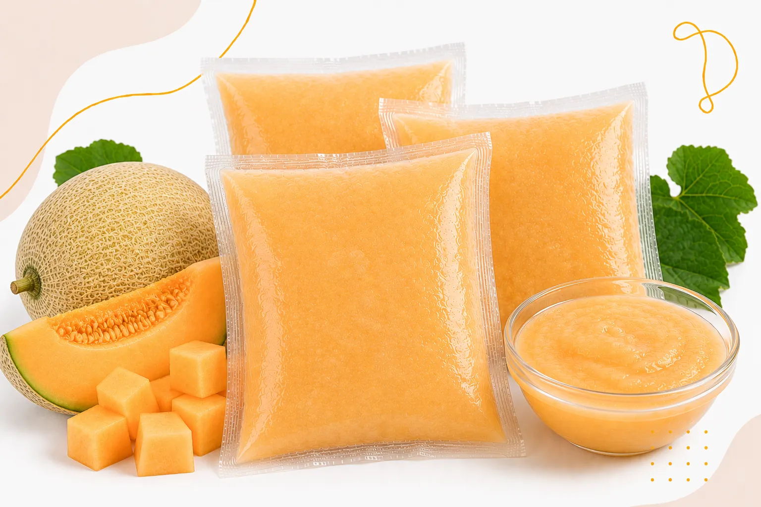 Frozen Melon - Cantaloupe Puree