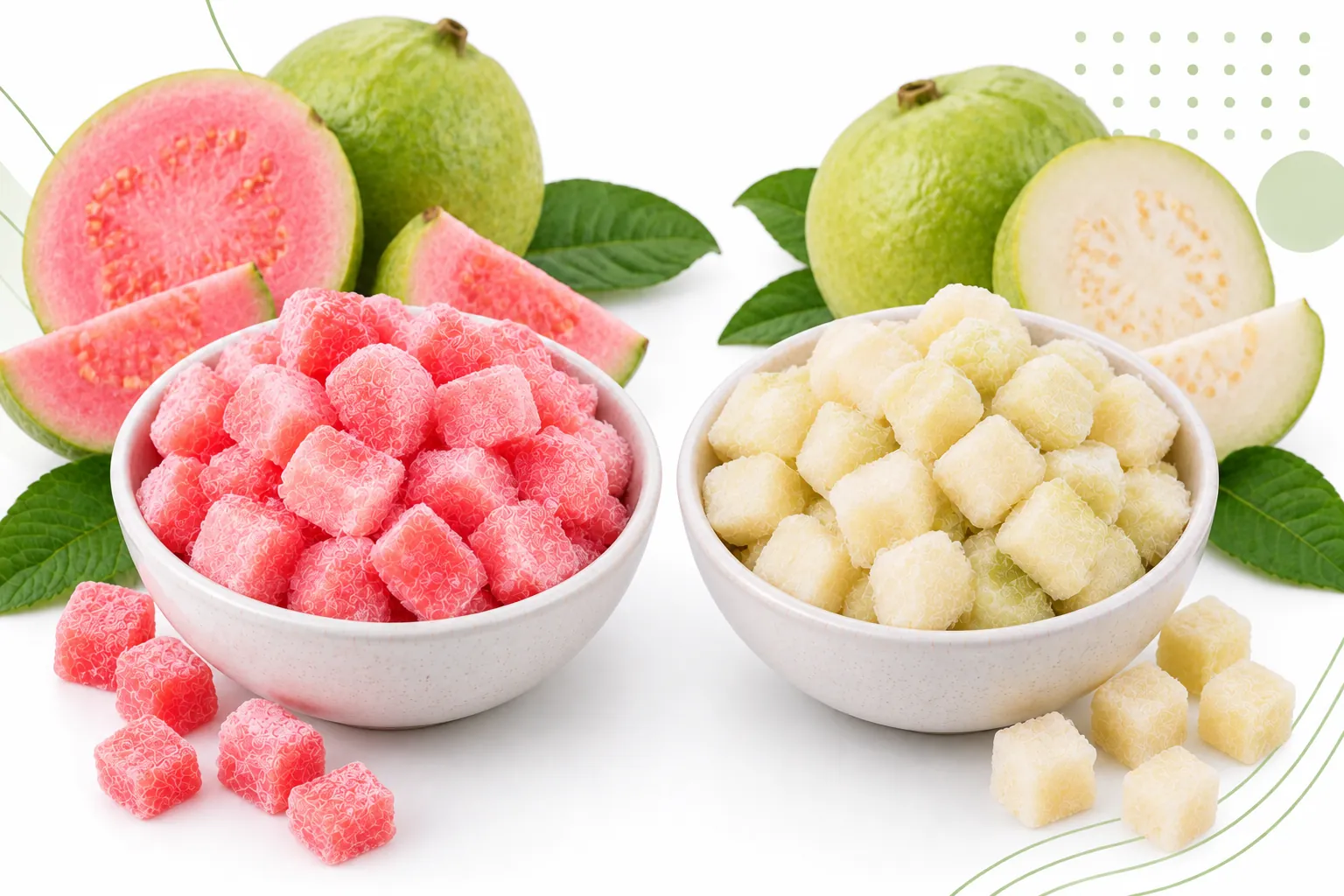 IQF Pink & White Guava Dices