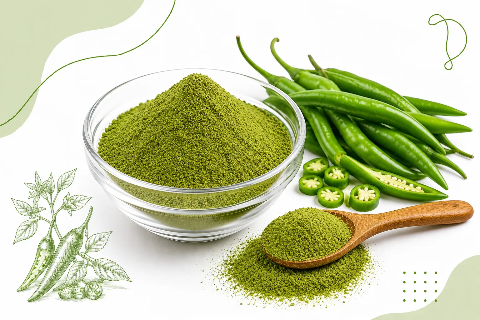 SD Green Chilli Powder